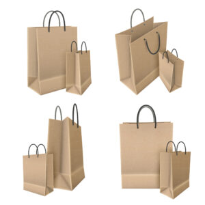 Shopping Bags From Craft Paper Set
